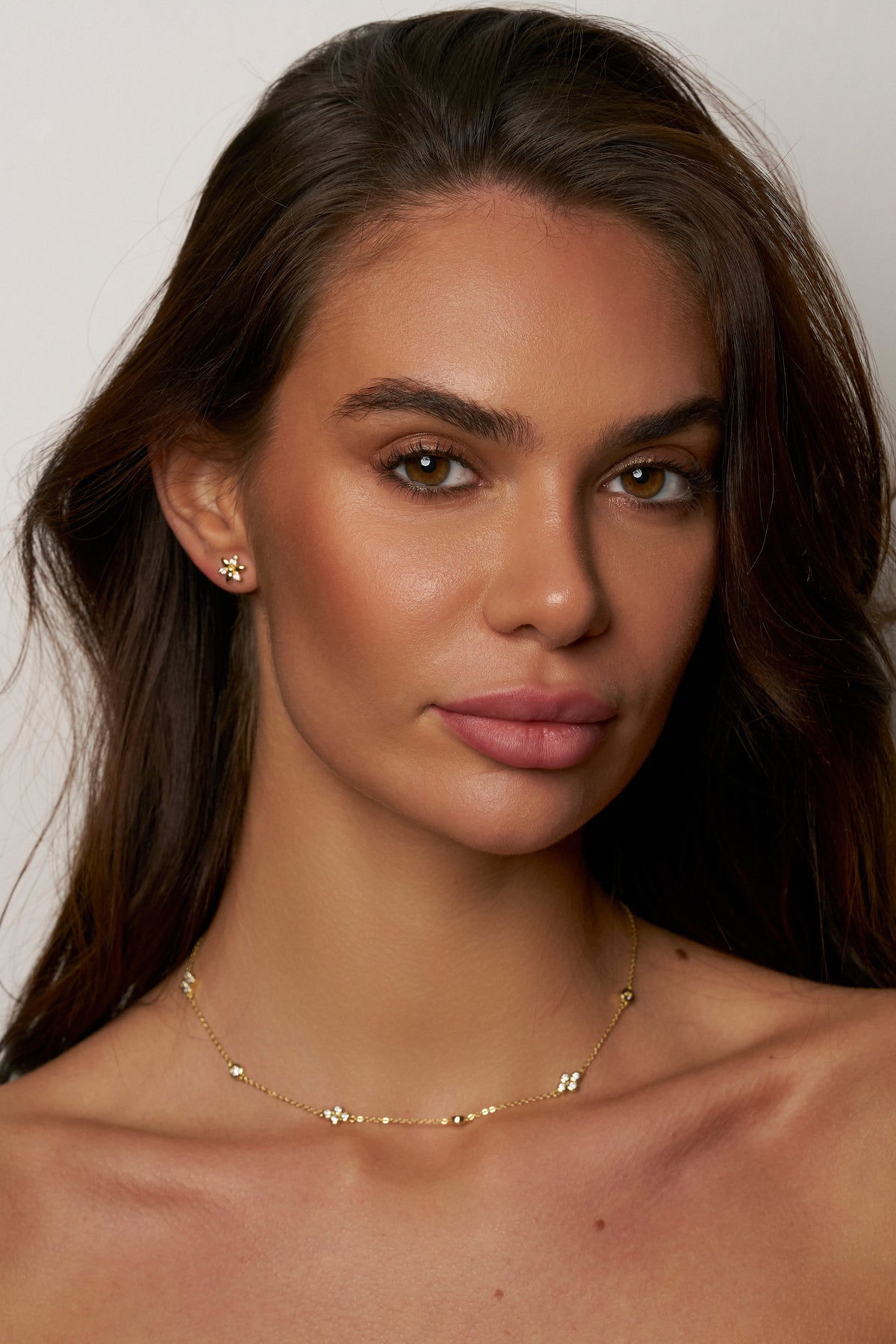 Winona Round-Cut Moissanite Strand Necklace