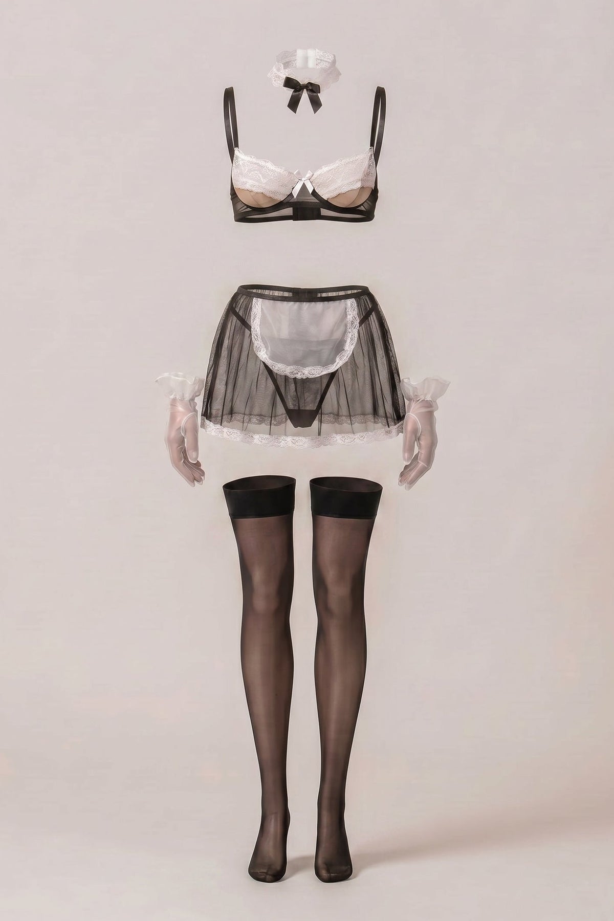 Colette Satin Maid Costume Set