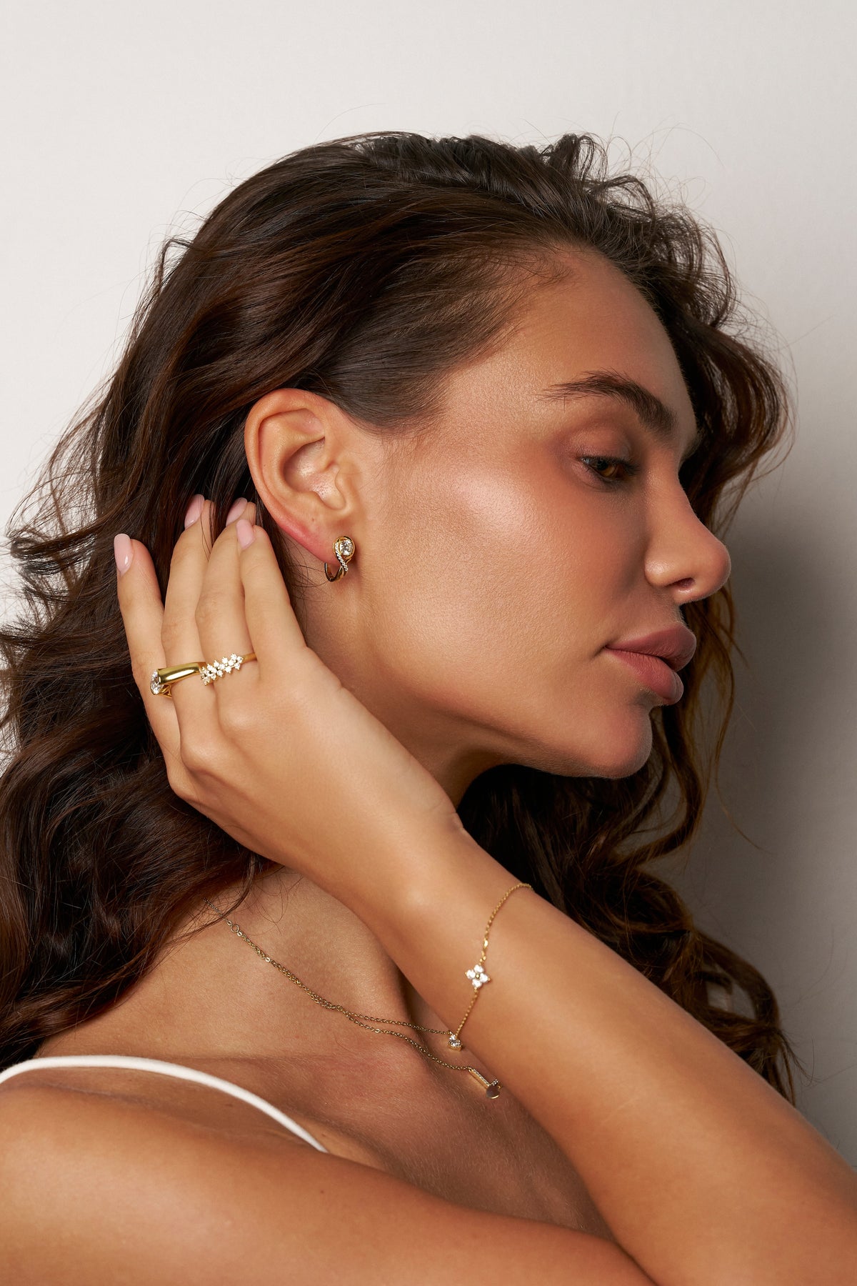 Sunniva Floral Cluster Moissanite Bracelet
