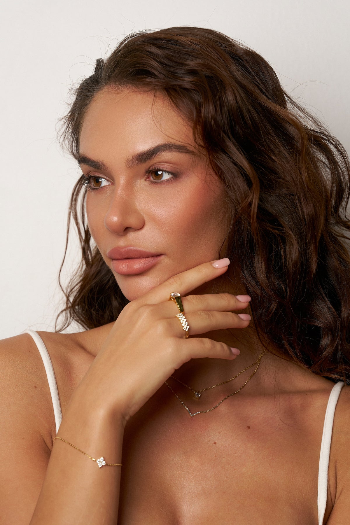 Sunniva Floral Cluster Moissanite Bracelet