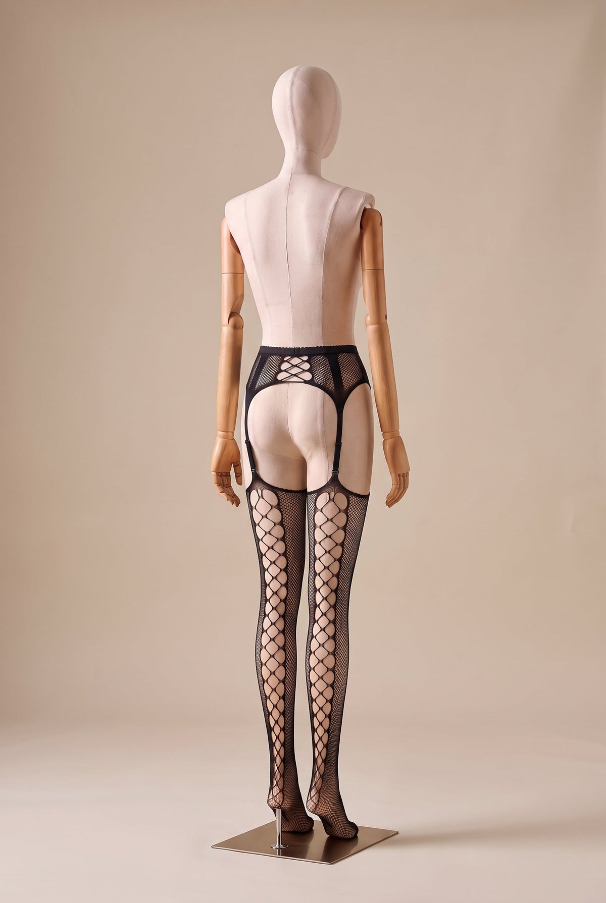 Rocio Ladder-Panel Fishnet Tights
