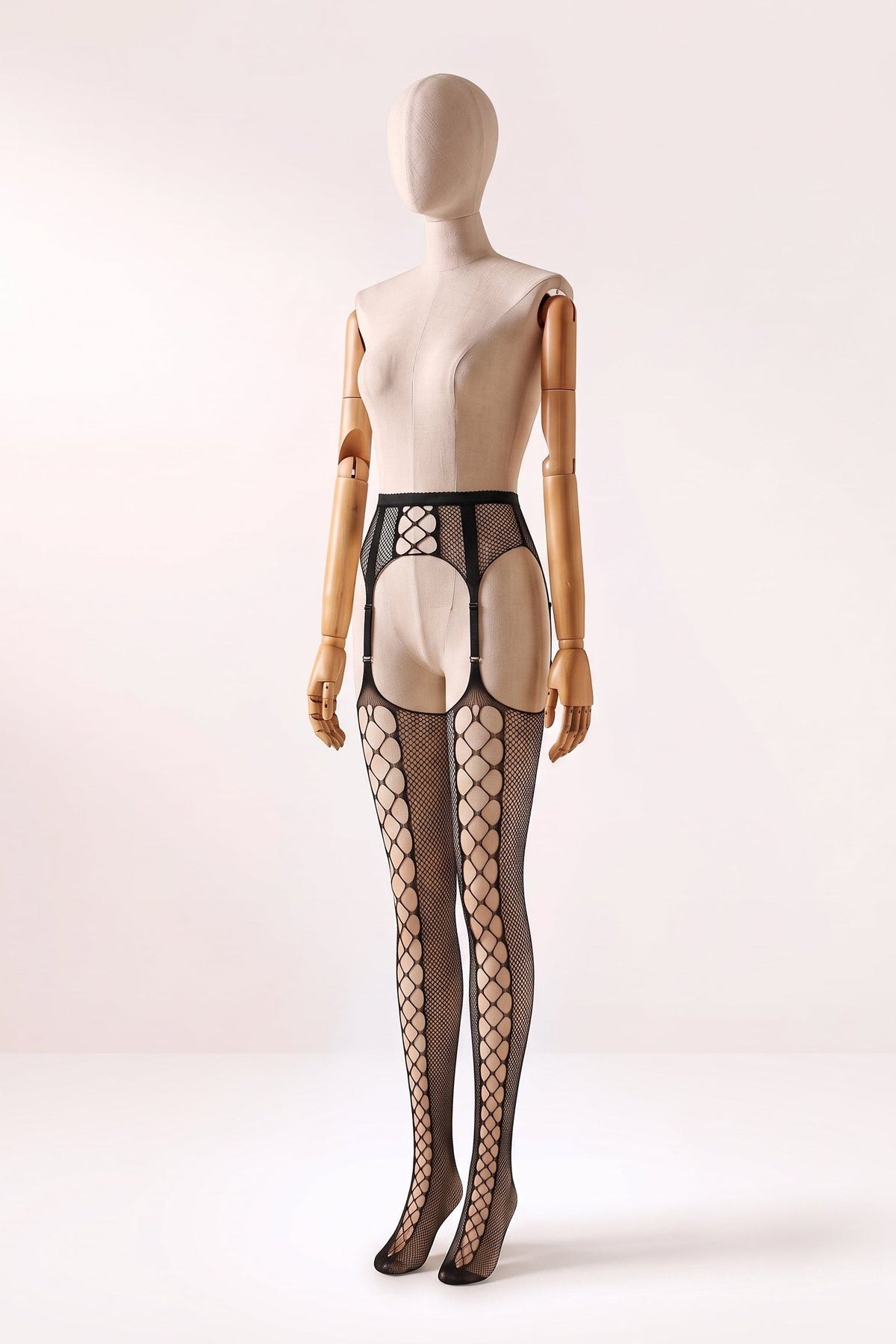 Rocio Ladder-Panel Fishnet Tights