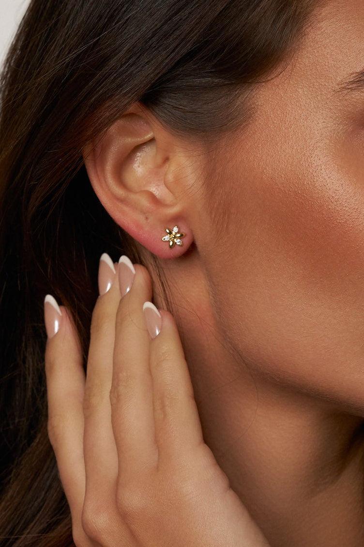 Suri Blossom Moissanite Stud Earrings