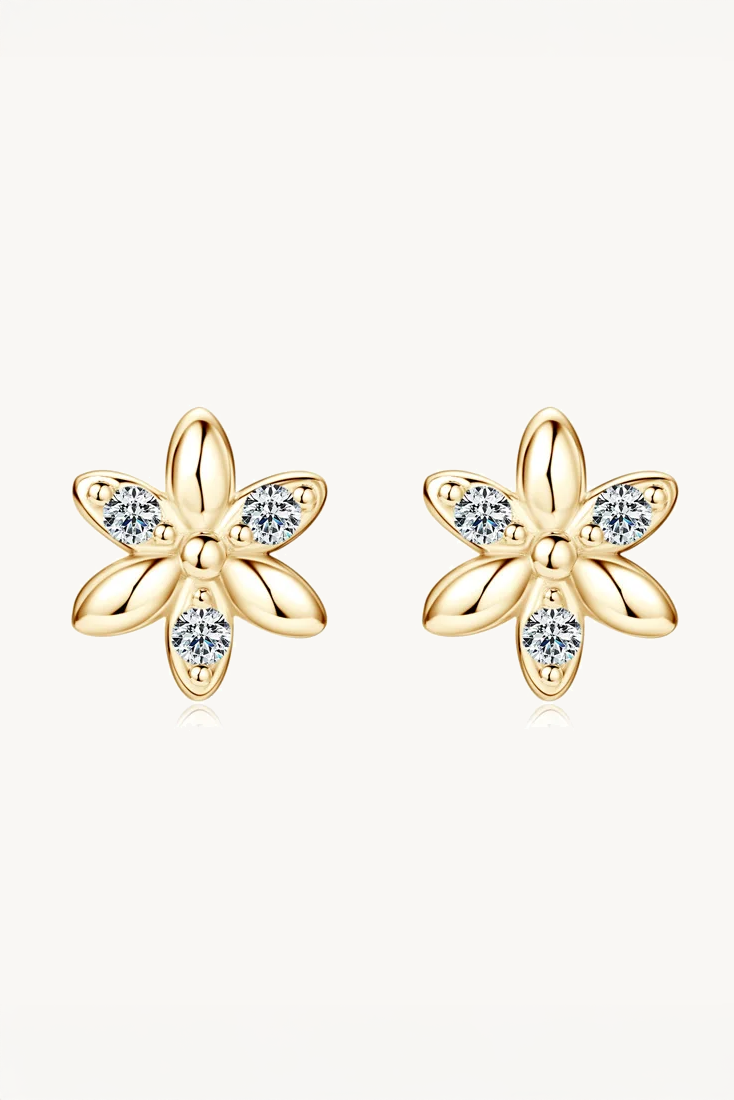 Suri Blossom Moissanite Stud Earrings