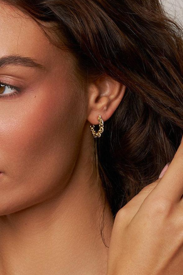 Sylvie Interlinked Moissanite Loop Earrings