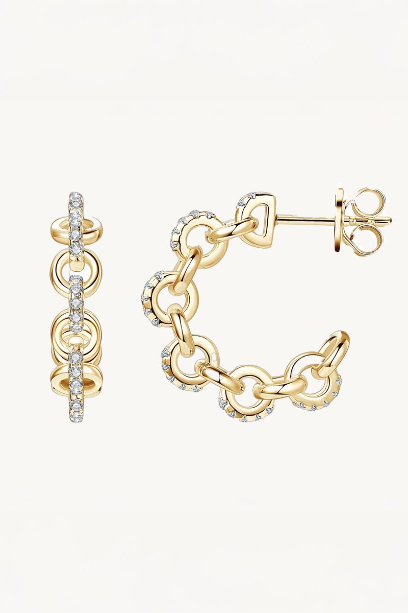 Sylvie Interlinked Moissanite Loop Earrings