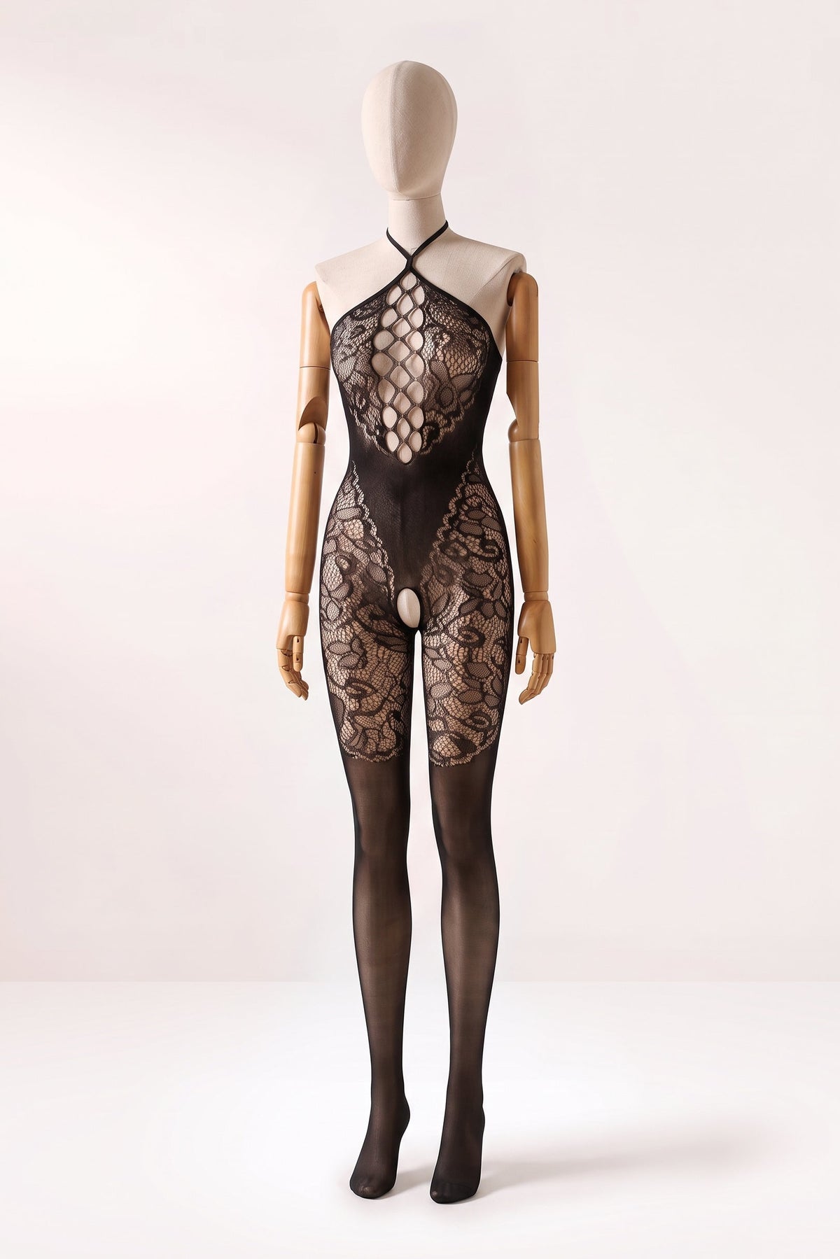 Rosalie Floral Lace Halter Bodystocking