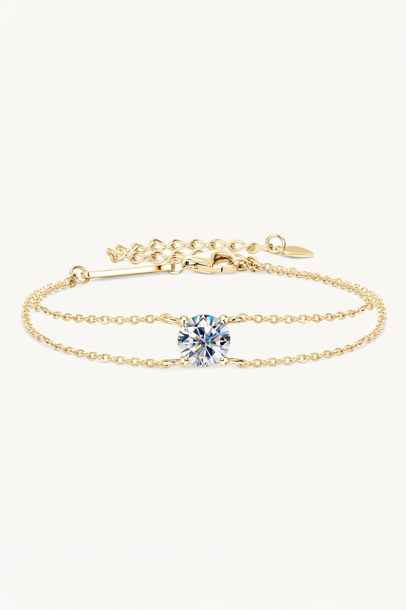 Valeria Double-Chain Moissanite Bracelet