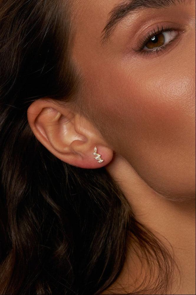 Thalia Marquise Leaf Cluster Studs