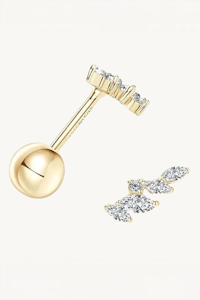 Thalia Marquise Leaf Cluster Studs