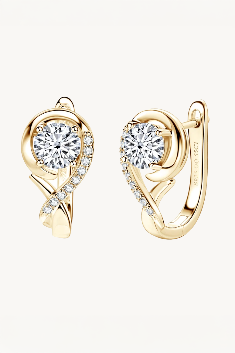 Infinity Pavé Moissanite Hoop Earrings