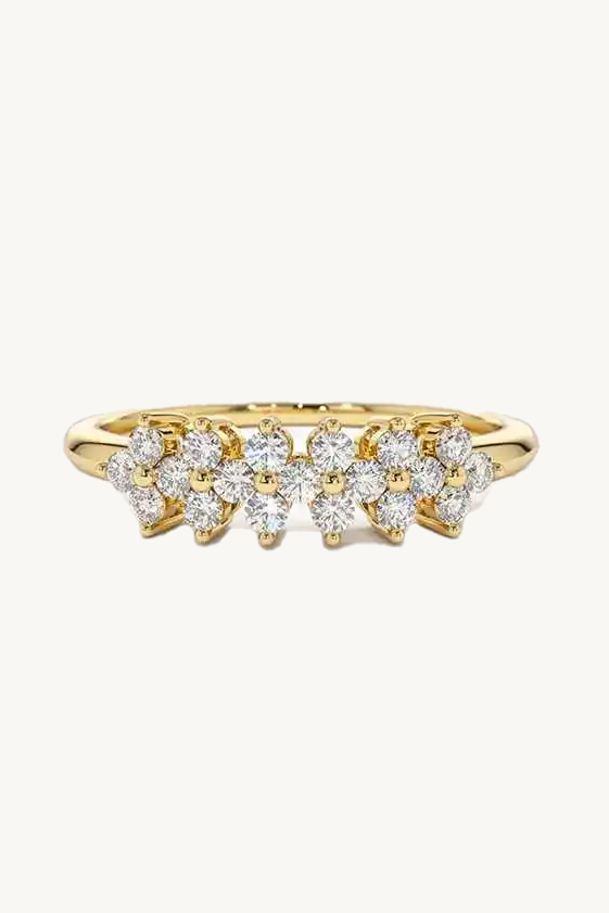 Blossom Cluster Moissanite Ring