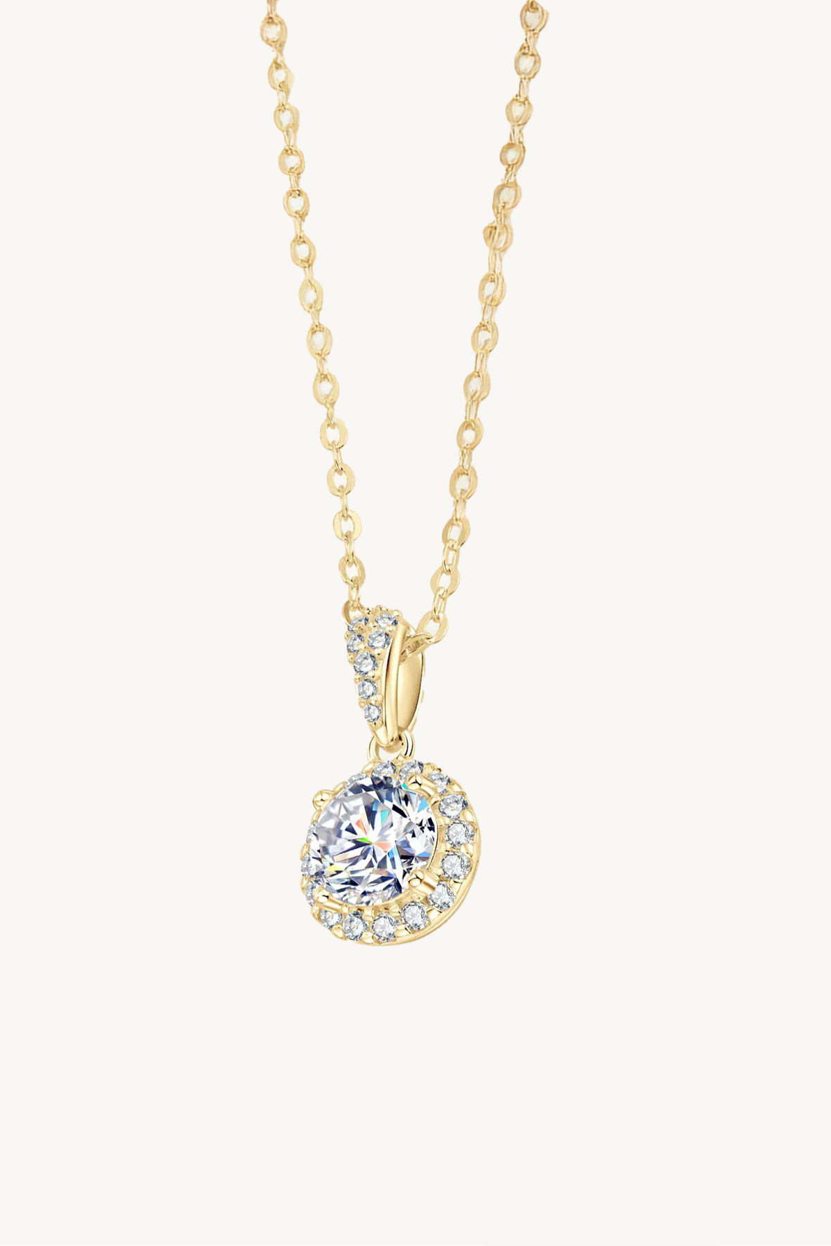 Zoe 1 ct Halo Moissanite Pendant