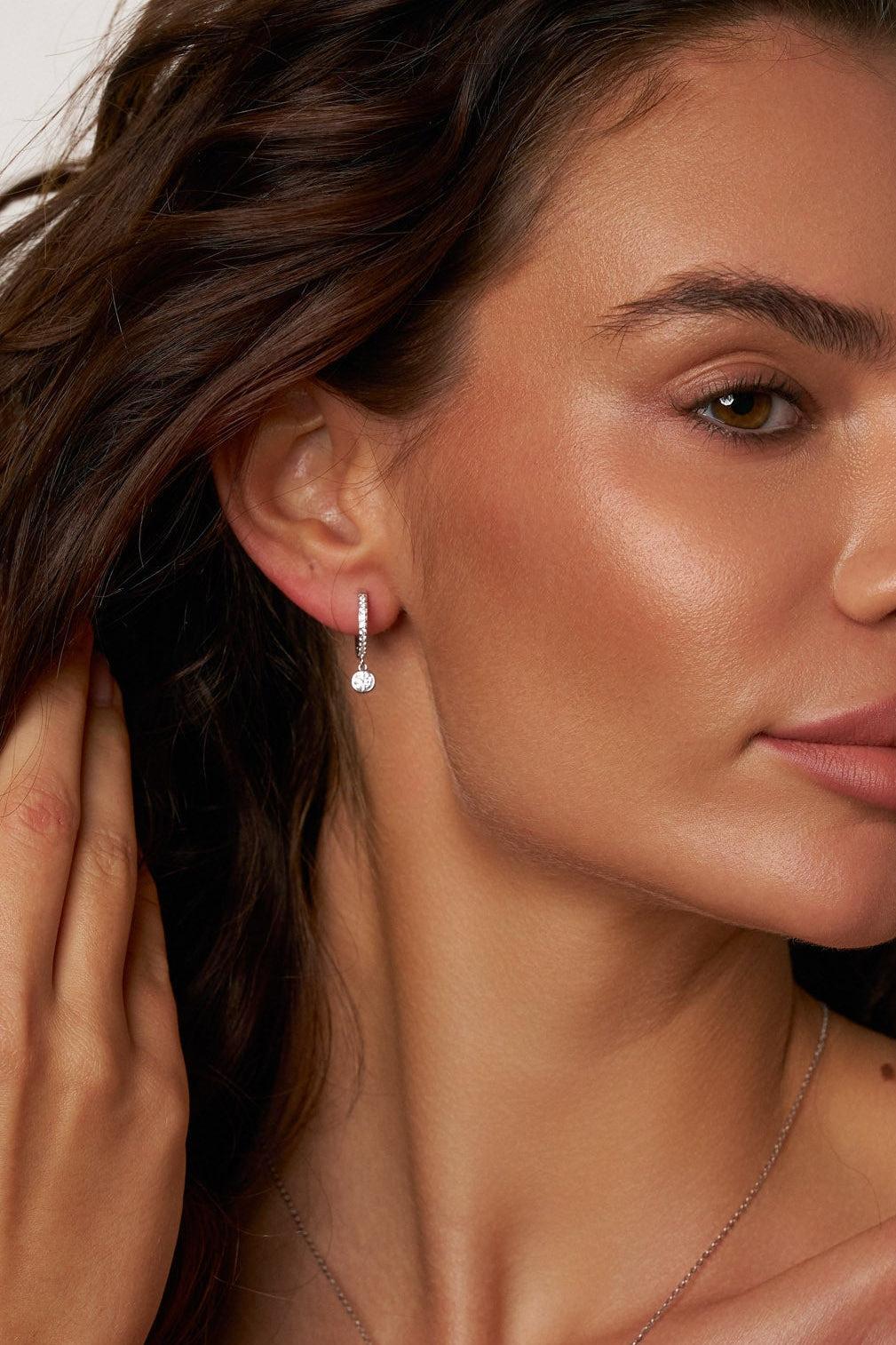 Teardrop Moissanite Drop Earrings