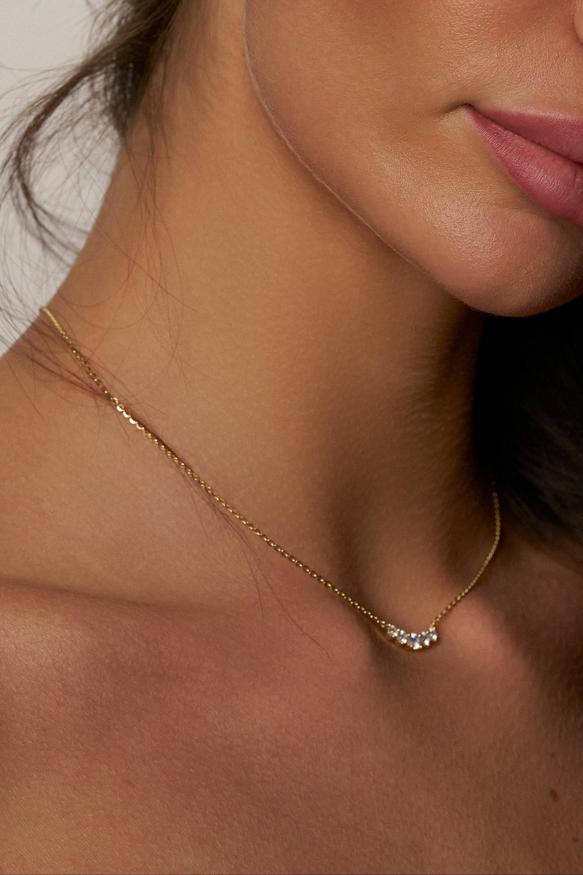 Xenia Moissanite Cluster Pendant Necklace