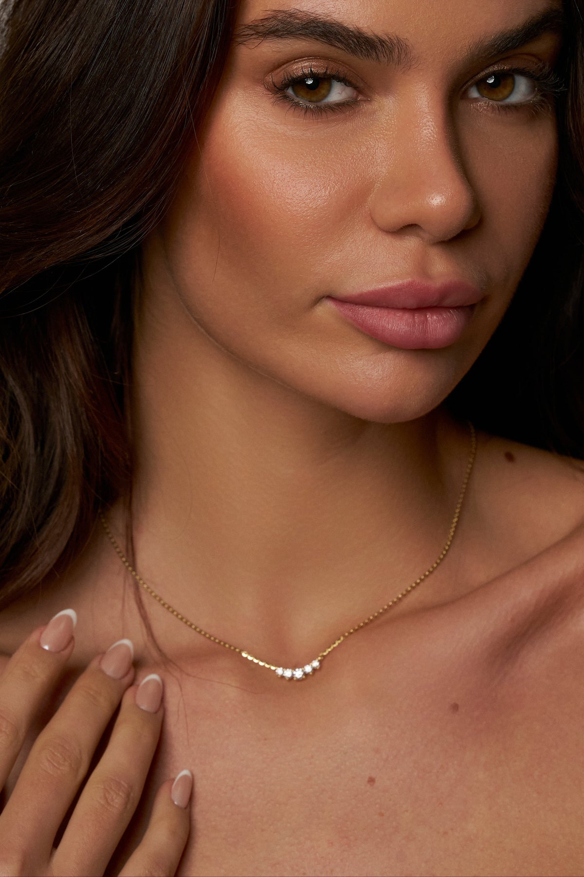 Xenia Moissanite Cluster Pendant Necklace