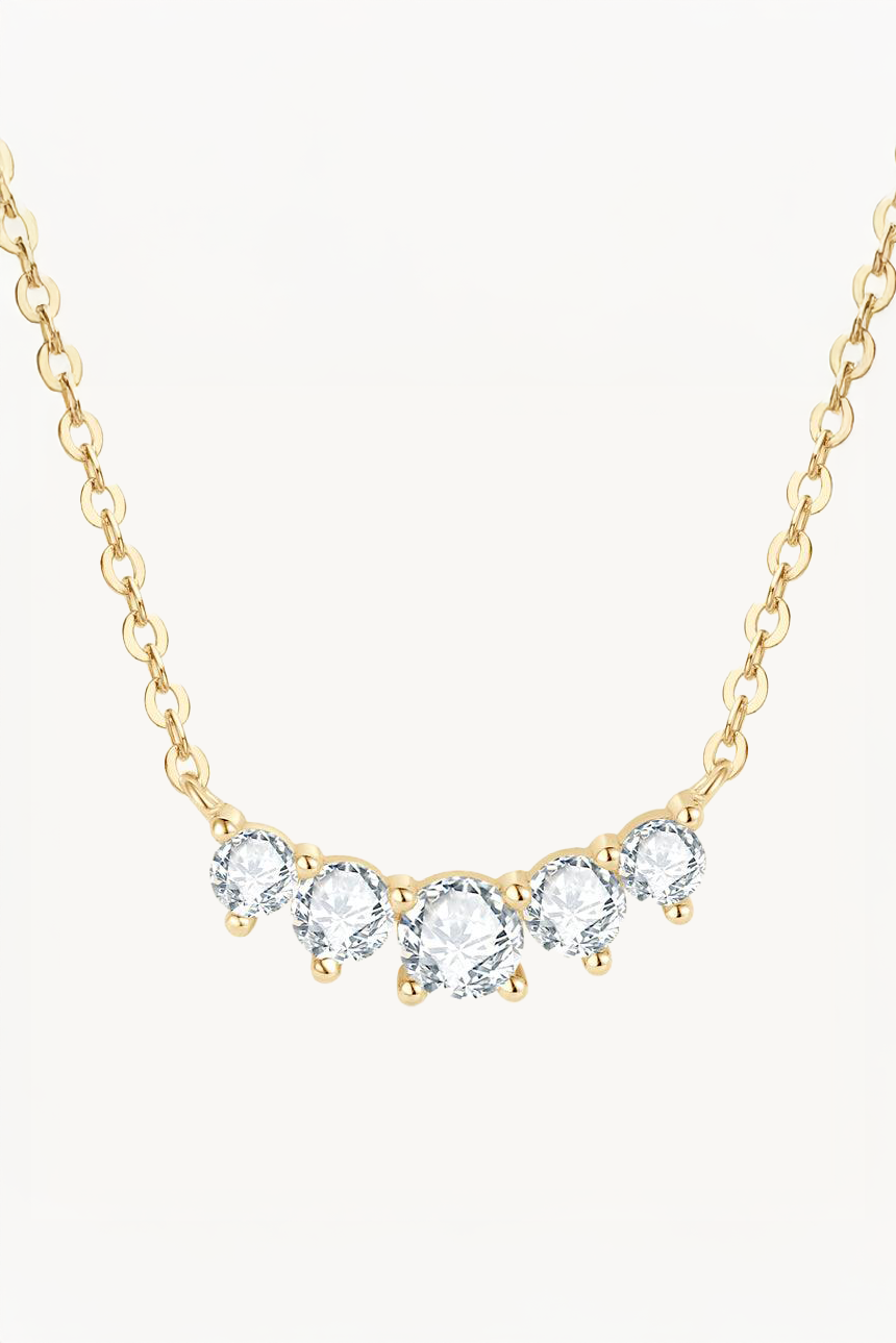 Xenia Moissanite Cluster Pendant Necklace