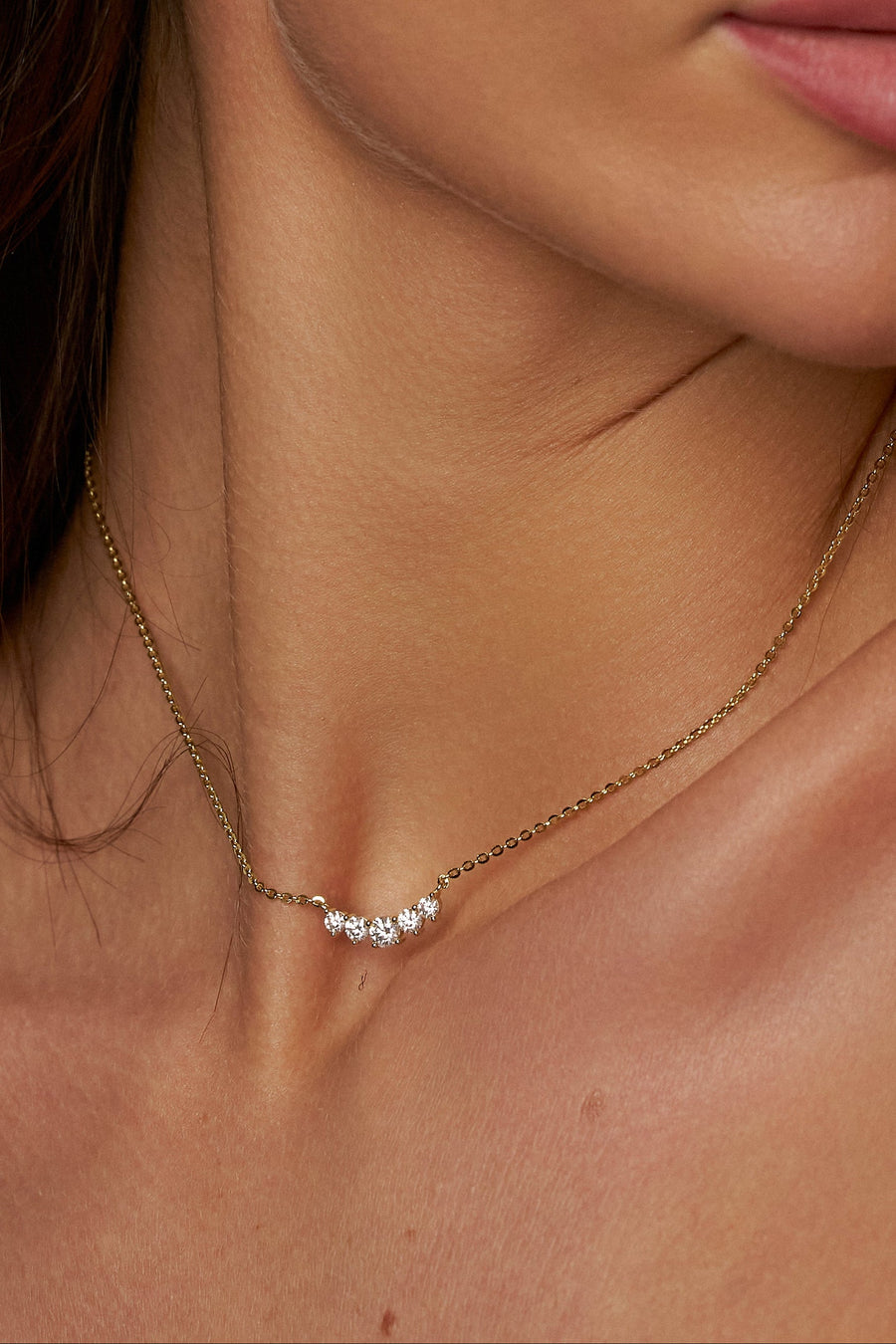 Xenia Moissanite Cluster Pendant Necklace