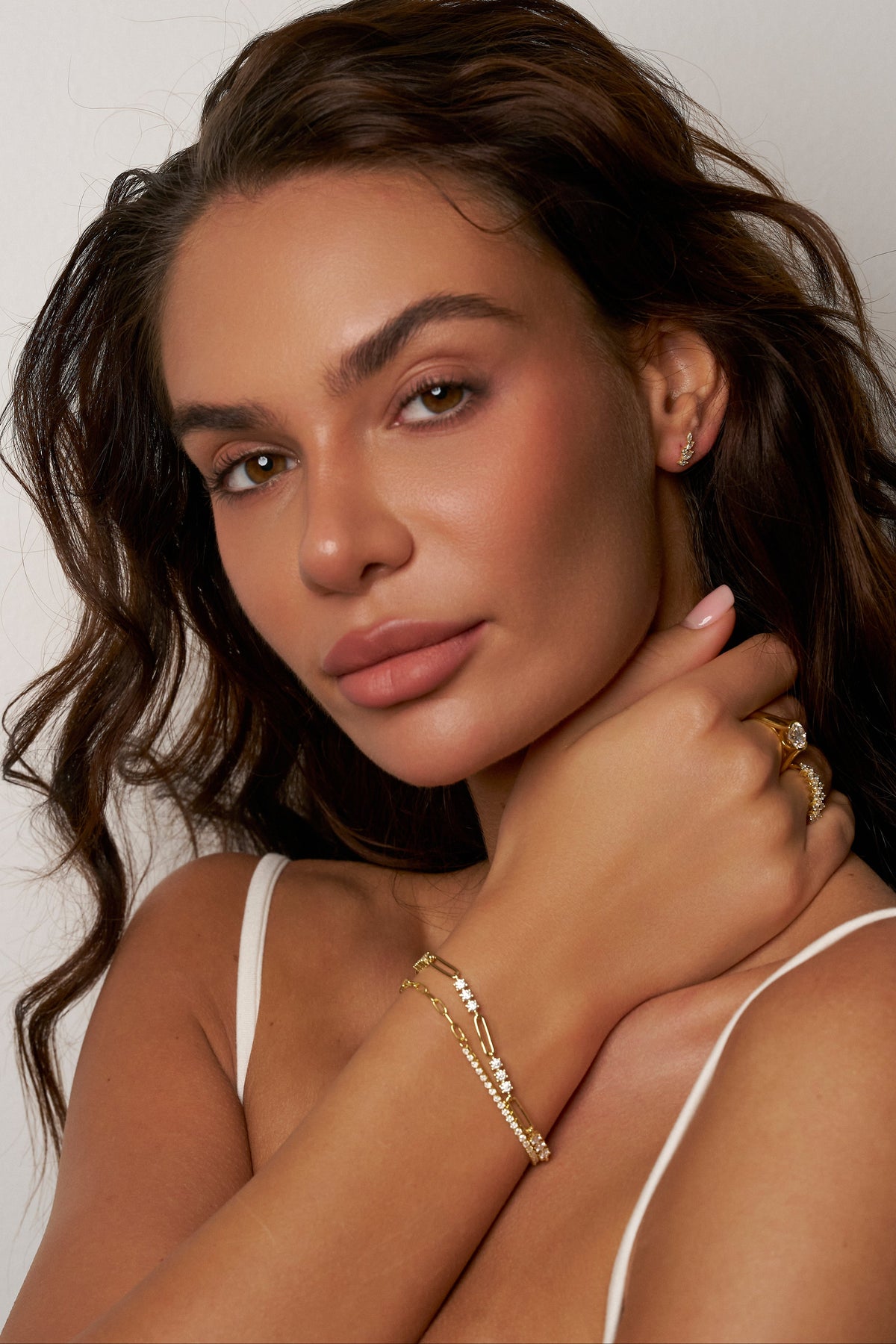 Vesper Moissanite Station Chain Bracelet