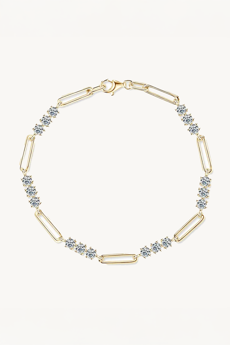 Vesper Moissanite Station Chain Bracelet