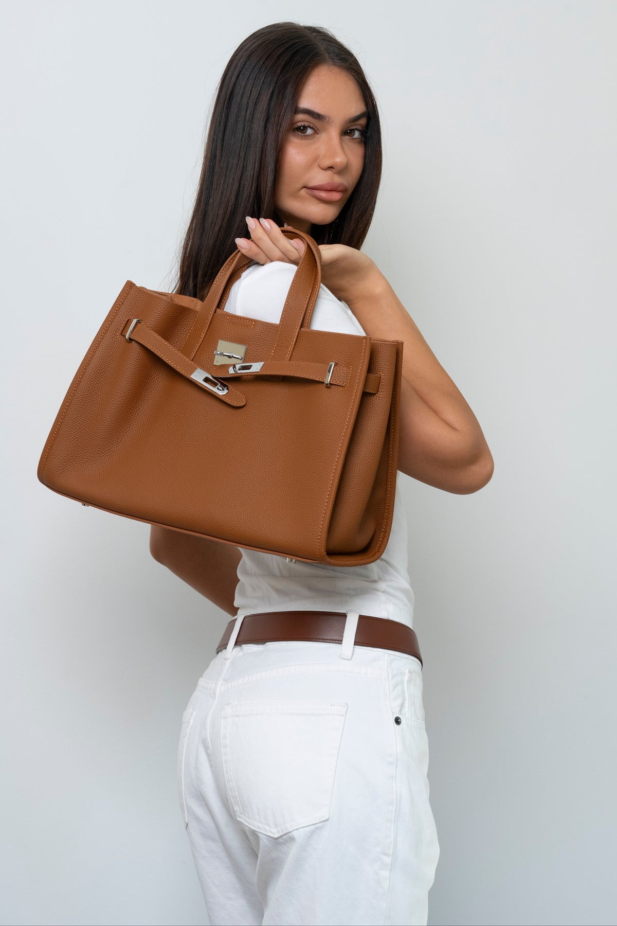 Sutton Structured Leather Tote