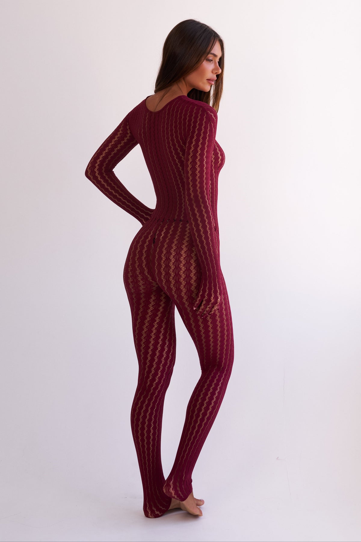 Alessia Sheer Knit Catsuit