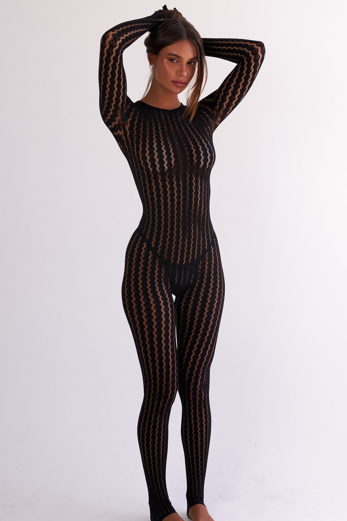 Alessia Sheer Knit Catsuit