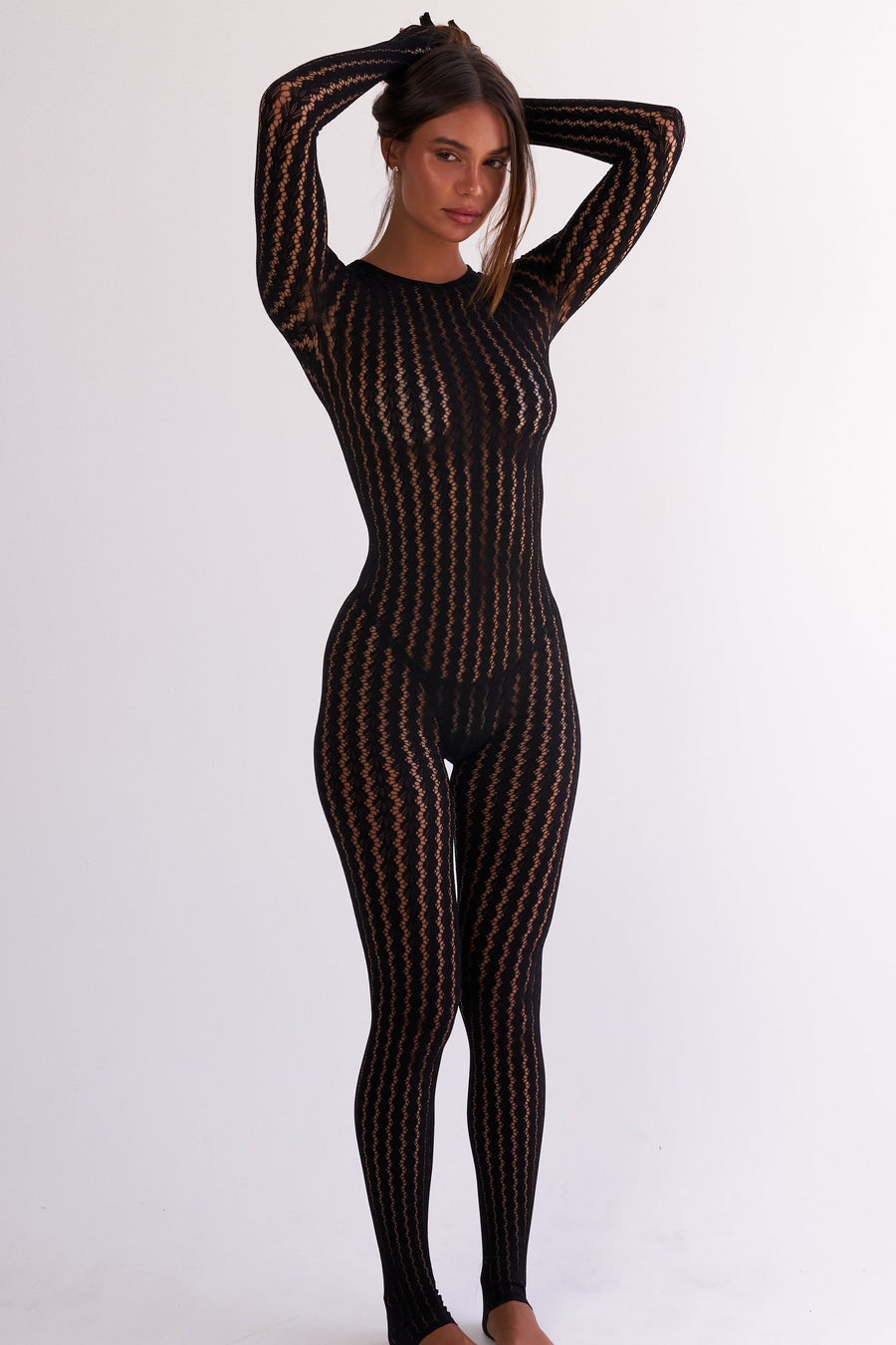 Alessia Sheer Knit Catsuit