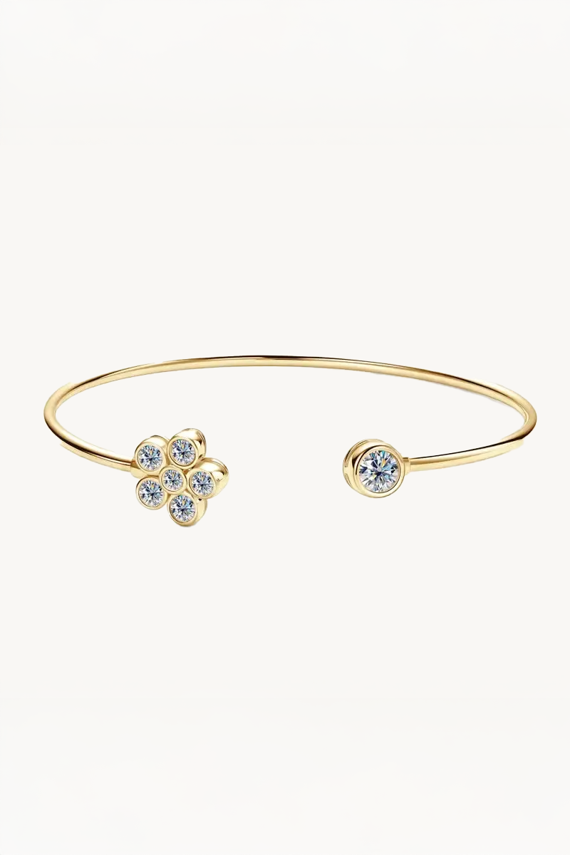Wilhelmina Graduated Moissanite Open Bangle