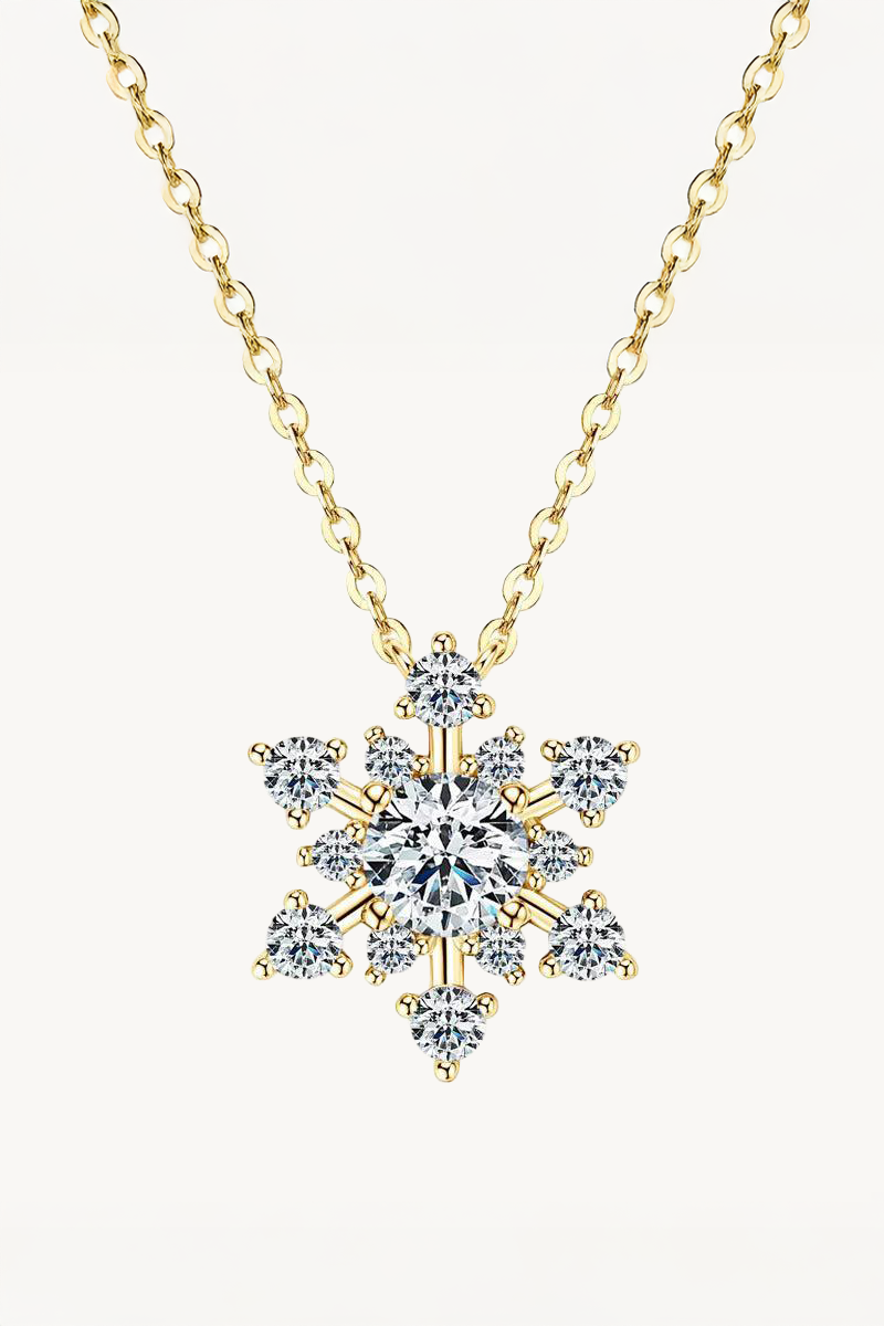Zinnia Snowflake Moissanite Necklace