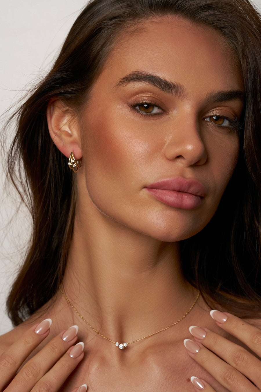 Sage Trio Moissanite Pendant Necklace