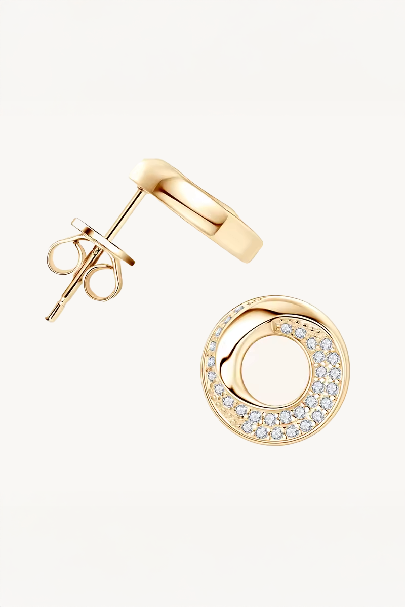 Uma Open-Circle Moissanite Studs