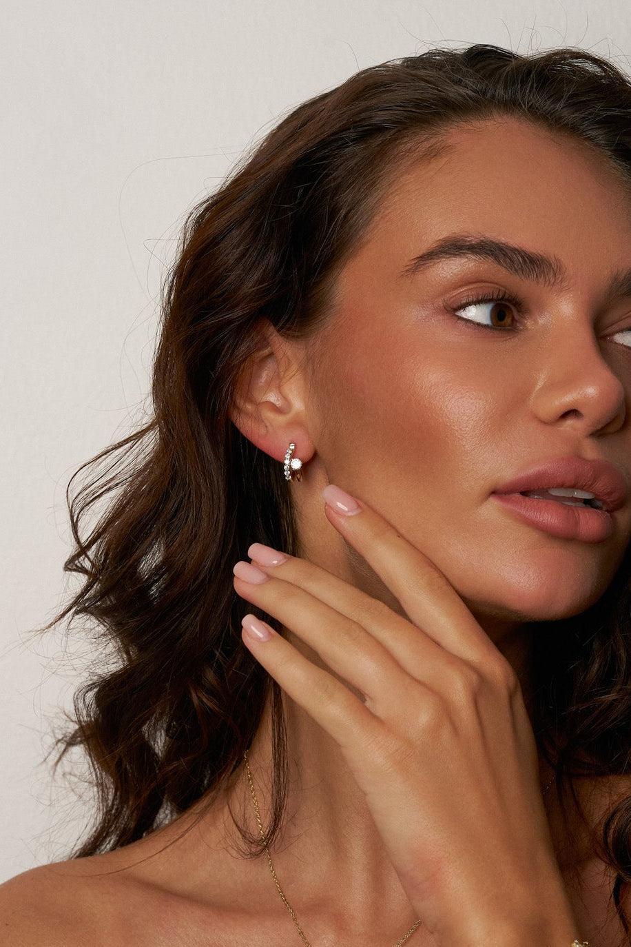 Ursula Halo Bloom Moissanite Hoops