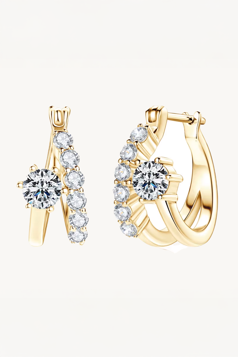 Ursula Halo Bloom Moissanite Hoops