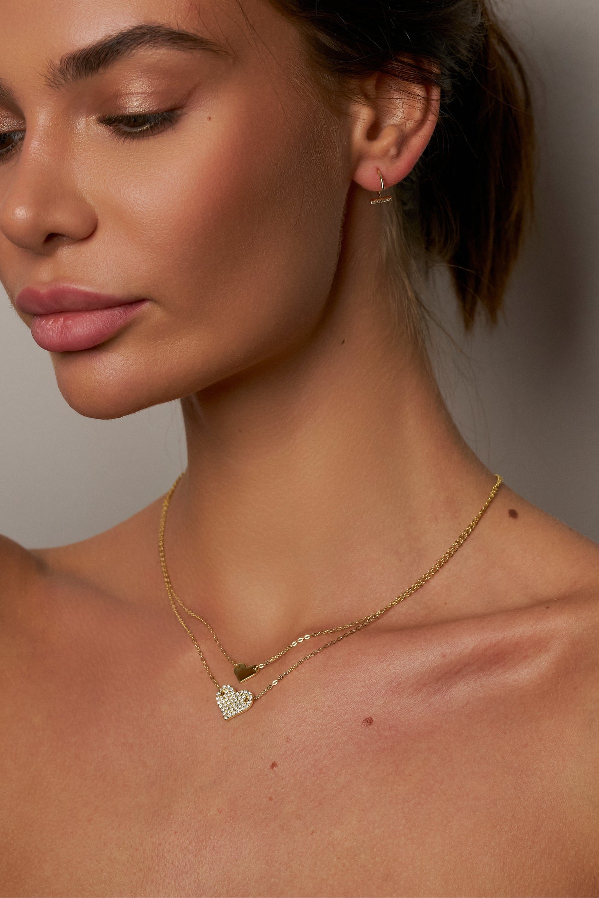 Vera Pavé Heart Moissanite Necklace